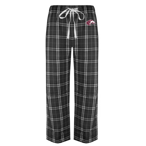  Black/Grey Flannel Pajama Pant - Saluki