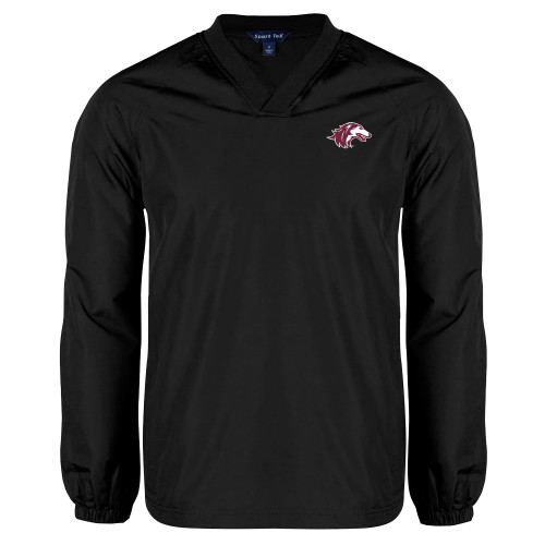  Black V Neck Raglan Windshirt - Saluki