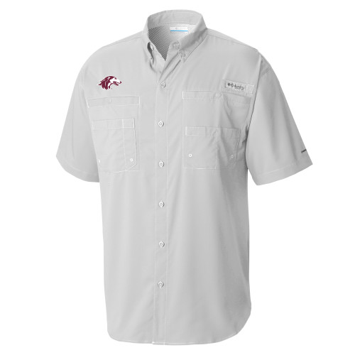  Columbia Cool Grey Tamiami Performance Short Sleeve Shirt - Saluki