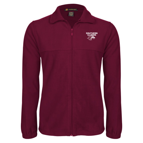  Maroon Fleece Full Zip Jacket - Southern Illinois Embroidery
