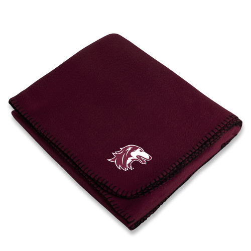  Maroon Arctic Fleece Blanket - Saluki Embroidery