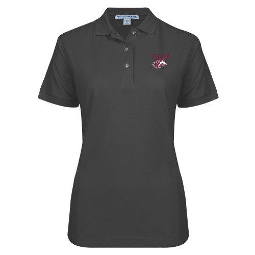 Womens Silk Touch Charcoal Pique Polo - Southern Illinois