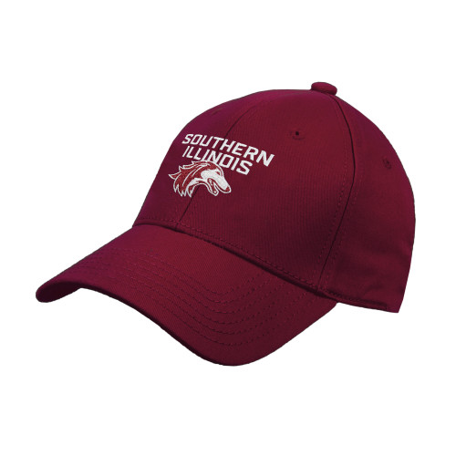  Maroon Structured Adjustable Pro Style Hat - Southern Illinois Embroidery