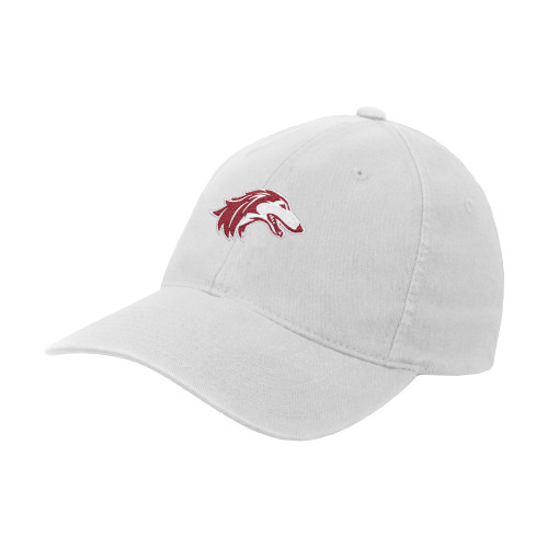  White Flexfit Structured Low Profile Hat - Saluki