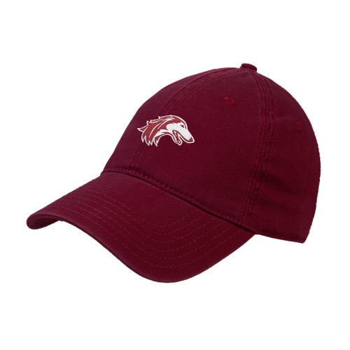  Maroon Unstructured Adjustable Low Profile Hat - Saluki Embroidery