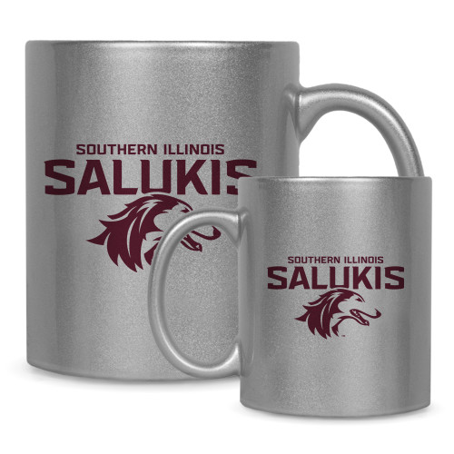 Full Color Silver Metallic Mug 11oz - Southern Illinois Salukis