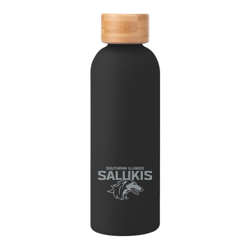  Blair Black Stainless Steel Bottle w/ Bamboo Lid 17 oz - Southern Illinois Salukis Engraved
