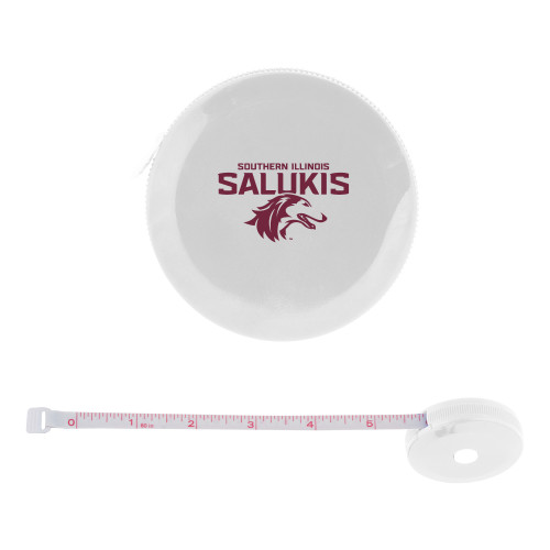  White Round Cloth 60 Inch Tape Measure - Southern Illinois Salukis