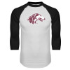 Thumbnail image for  White/Black Raglan Baseball T Shirt