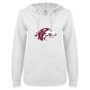 Thumbnail image for  ENZA Womens White V Notch Raw Edge Fleece Hoodie