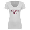 Thumbnail image for  Next Level Womens White Ideal V Tee