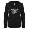 Thumbnail image for  ENZA Womens Black V Notch Raw Edge Fleece Hoodie
