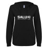 Thumbnail image for  ENZA Womens Black V Notch Raw Edge Fleece Hoodie