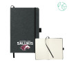 Thumbnail image for  5.5 x 8.5 Black FSC Mix Recycled Leather Bound Journal