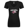 Thumbnail image for  Next Level Womens Black Ideal V Tee