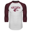 Thumbnail image for  White/Maroon Raglan Baseball T Shirt