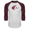Thumbnail image for  White/Maroon Raglan Baseball T Shirt