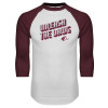 Thumbnail image for  White/Maroon Raglan Baseball T Shirt