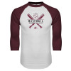 Thumbnail image for  White/Maroon Raglan Baseball T Shirt