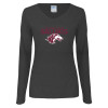 Thumbnail image for  Womens Dark Heather Long Sleeve V Neck Tee 