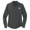 Thumbnail image for  Mercer + Mettle Womens Grey Crepe Long Sleeve Camp Blouse