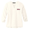 Thumbnail image for  Mercer + Mettle Womens Ivory 3/4 Sleeve Crepe Blouse