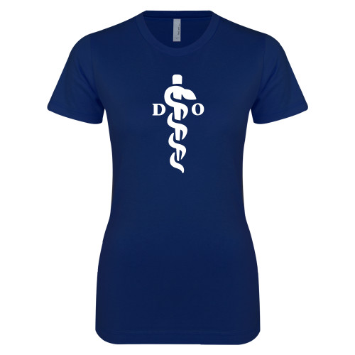  Next Level Womens Navy Boyfriend Tee - Medical Logo