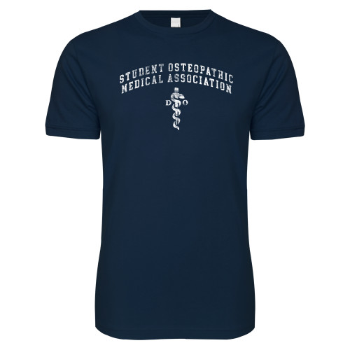  Next Level Navy SoftStyle T Shirt - Distressed Arch.