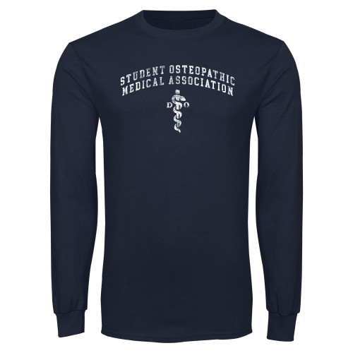  Navy Long Sleeve T-Shirt - Distressed Arch.