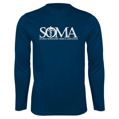  Navy Performance Long Sleeve Shirt - Primary Mark
