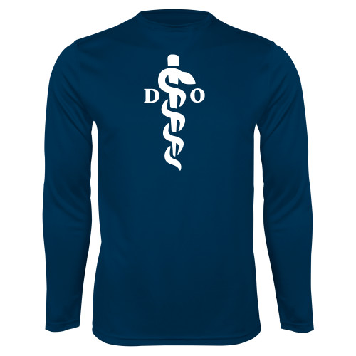  Navy Performance Long Sleeve Shirt - Medical Logo