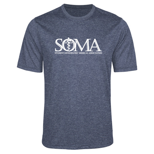  Navy Heather Performance Contender Tee - Primary Mark