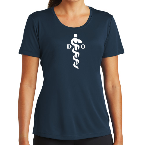  Womens Navy Performance Tee - Medical Logo