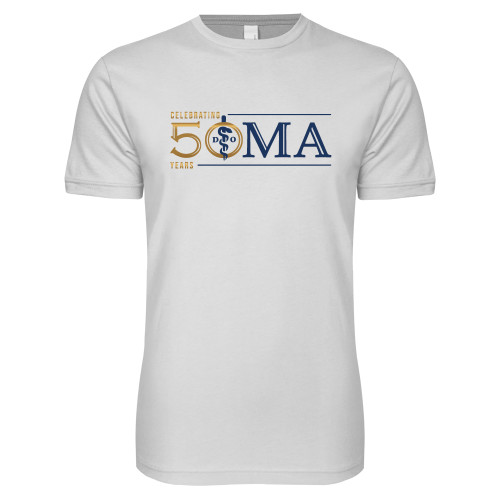  Next Level White SoftStyle T Shirt - 50 Years Edition.