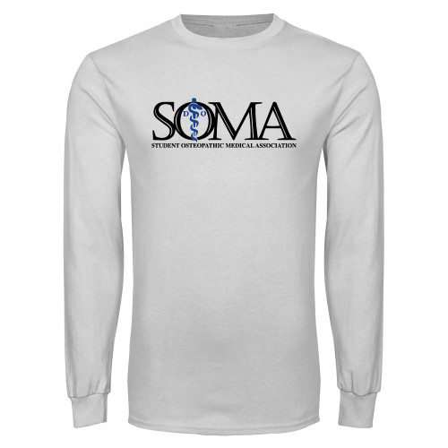  White Long Sleeve T Shirt - Primary Mark