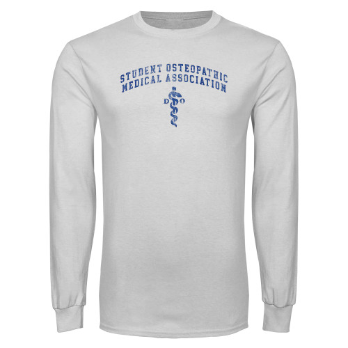  White Long Sleeve T Shirt - Distressed Arch.