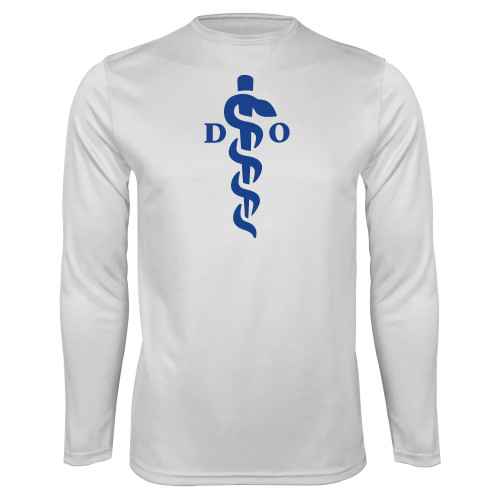  White Performance Long Sleeve Shirt - Medical Logo