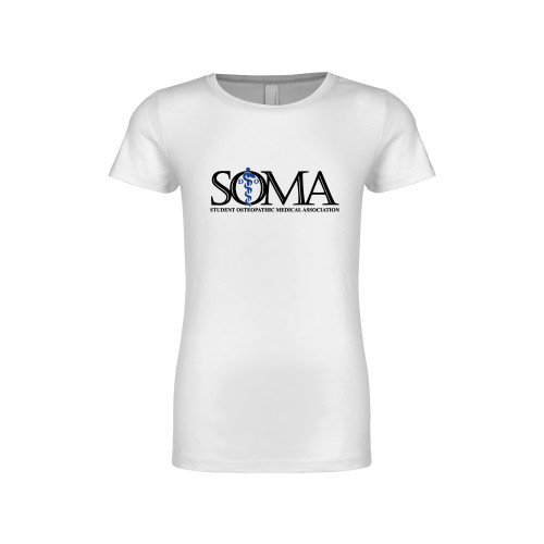  Next Level Girls White Fashion Fit T Shirt - Primary Mark