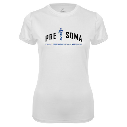 Womens White Performance Tee - Arch Pre SOMA