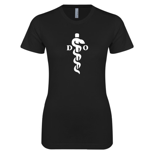  Next Level Womens Black Boyfriend Tee - Medical Logo