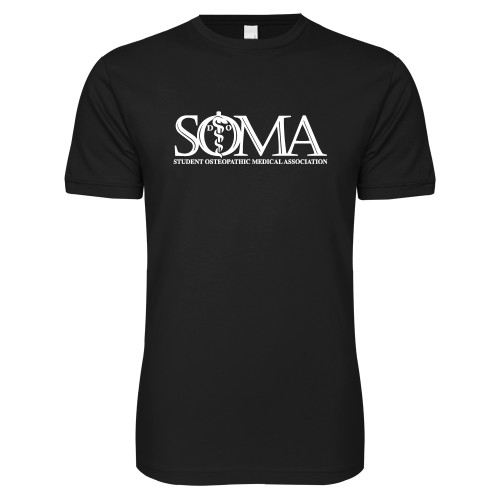  Next Level Black SoftStyle T Shirt - Primary Mark