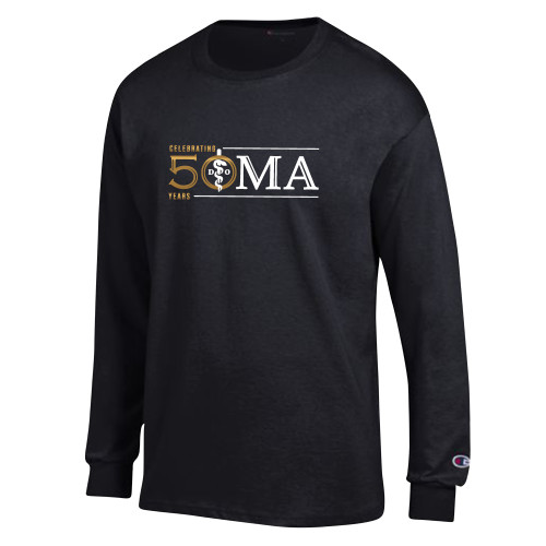  Champion Black Long Sleeve T Shirt - 50 Years Edition.