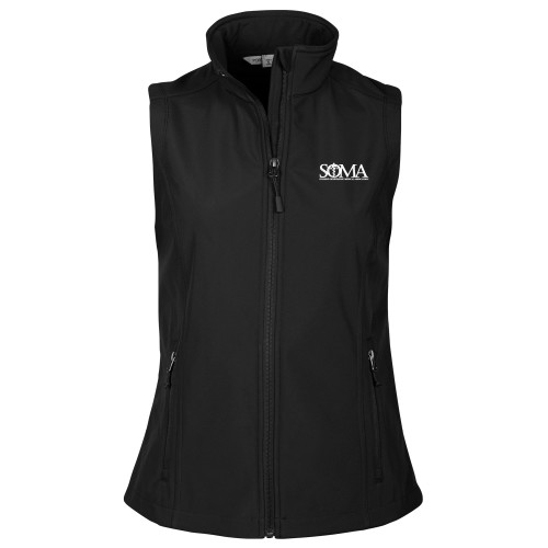  Womens Black Core Softshell Vest - Primary Mark