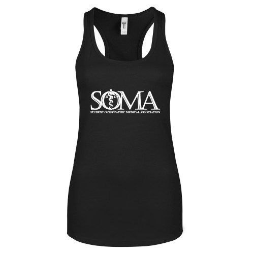  Next Level Womens Black Racerback Tank  - Primary Mark