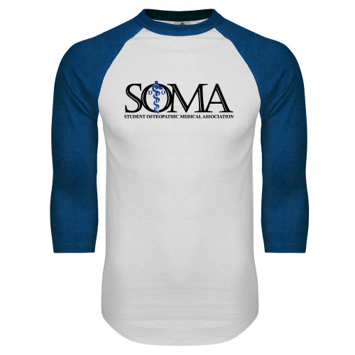 Main Image for  White/Royal Raglan Baseball T Shirt