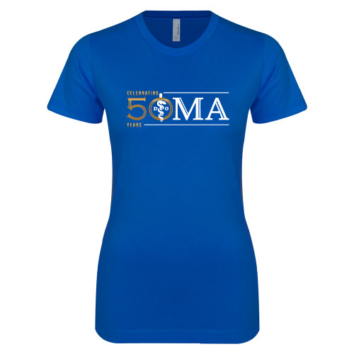  Next Level Womens Royal Boyfriend Tee - 50 Years Edition.