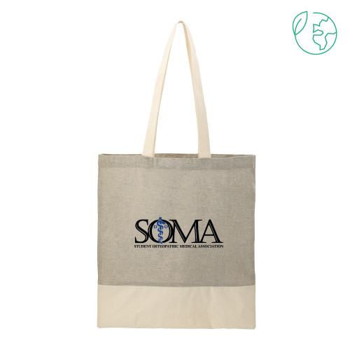  Split Recycled Grey Cotton Twill Convention Tote - Primary Mark