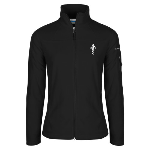  Columbia Womens Full Zip Black Fleece Jacket - Medical Logo