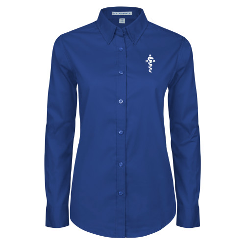 Womens Royal Twill Button Down Long Sleeve  - Medical Logo