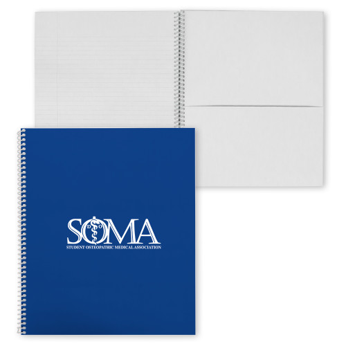  College Spiral Notebook w/Clear Coil - Primary Mark
